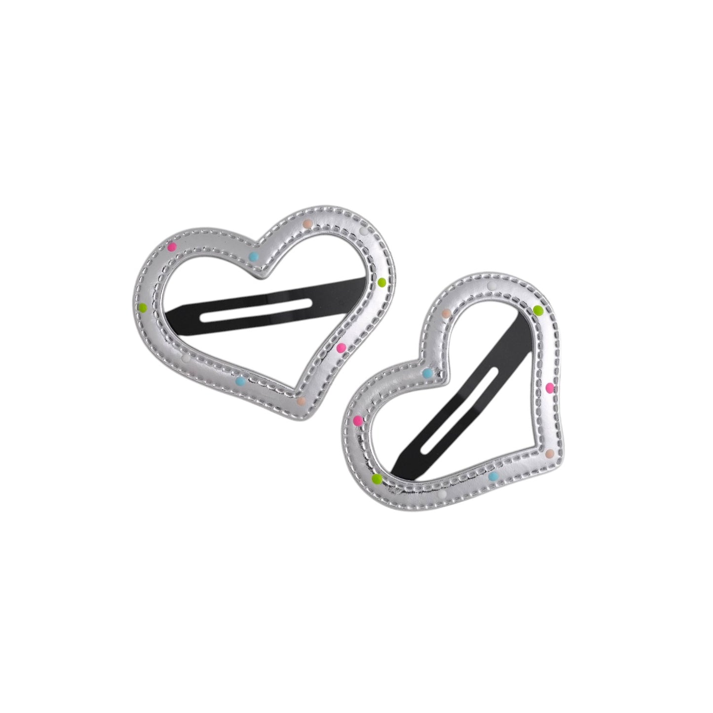 Heart Silver Clips