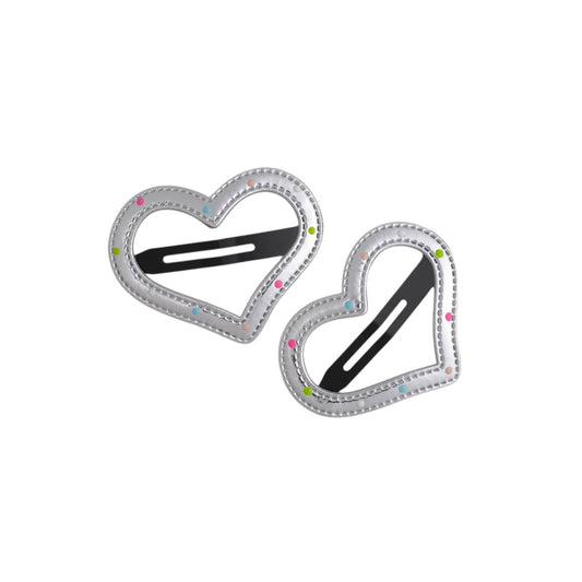 Heart Silver Clips